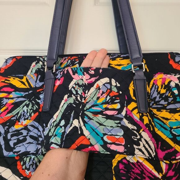 vera bradley butterfly flutter double handle travel laptop bag retired - Picture 5 of 10